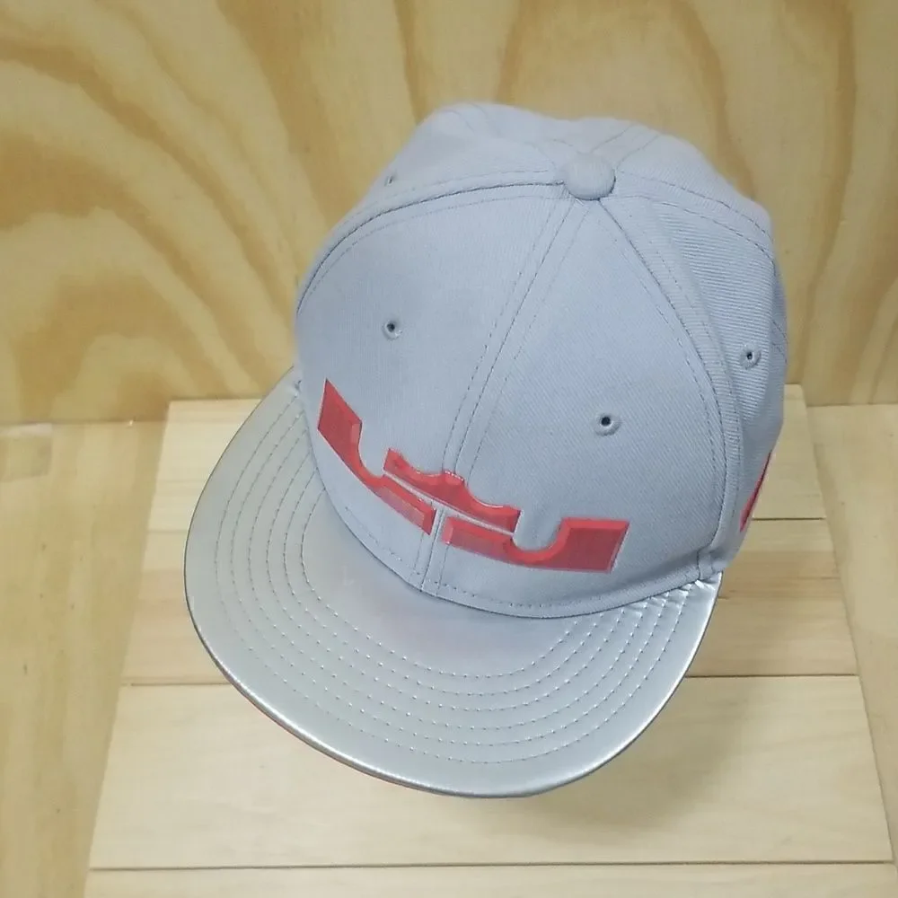 Nike Swoosh Lebron James Logo Hat Cap gray King Crown True Vector Snapback
